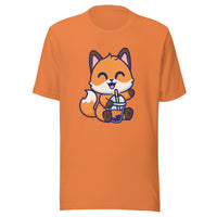 Cute Fox Boba T-Shirt Sticky Rice Market Burnt Orange Front