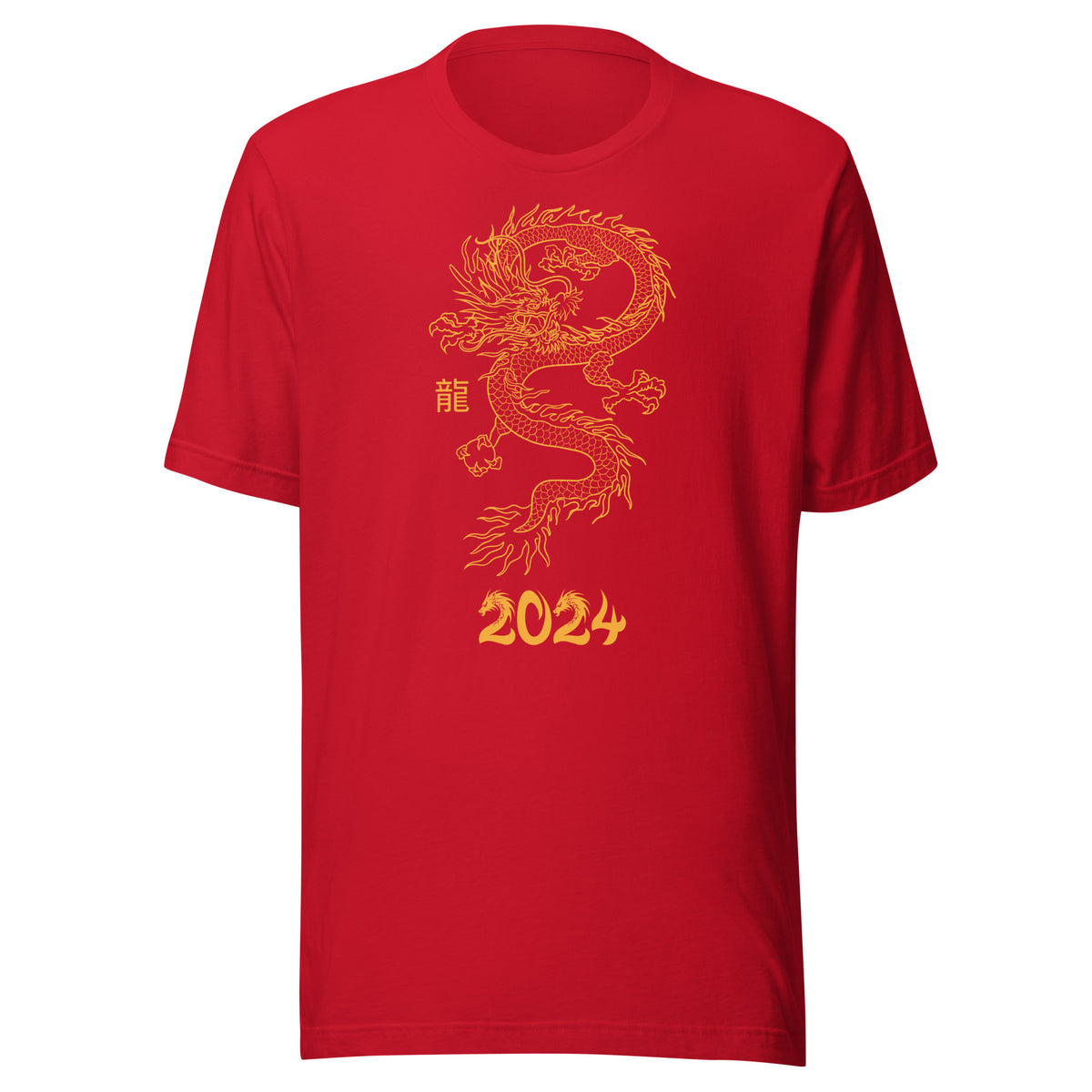 Year of the Dragon 2024 T-Shirt Red Front