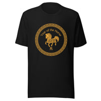 Year of the Horse T-Shirt Sticky Rice Market Black Front