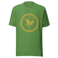 Year of the Horse T-Shirt Sticky Rice Market Leaf Green Front